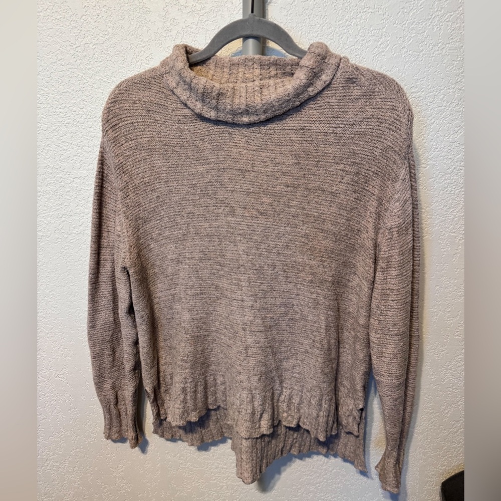 Knox Rose Pink Turtleneck Long Sleeve Sweater